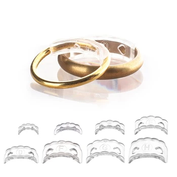 8 個のリング サイズ変更セット シリコン アジャスター 安全なフィット X3UD に適しています