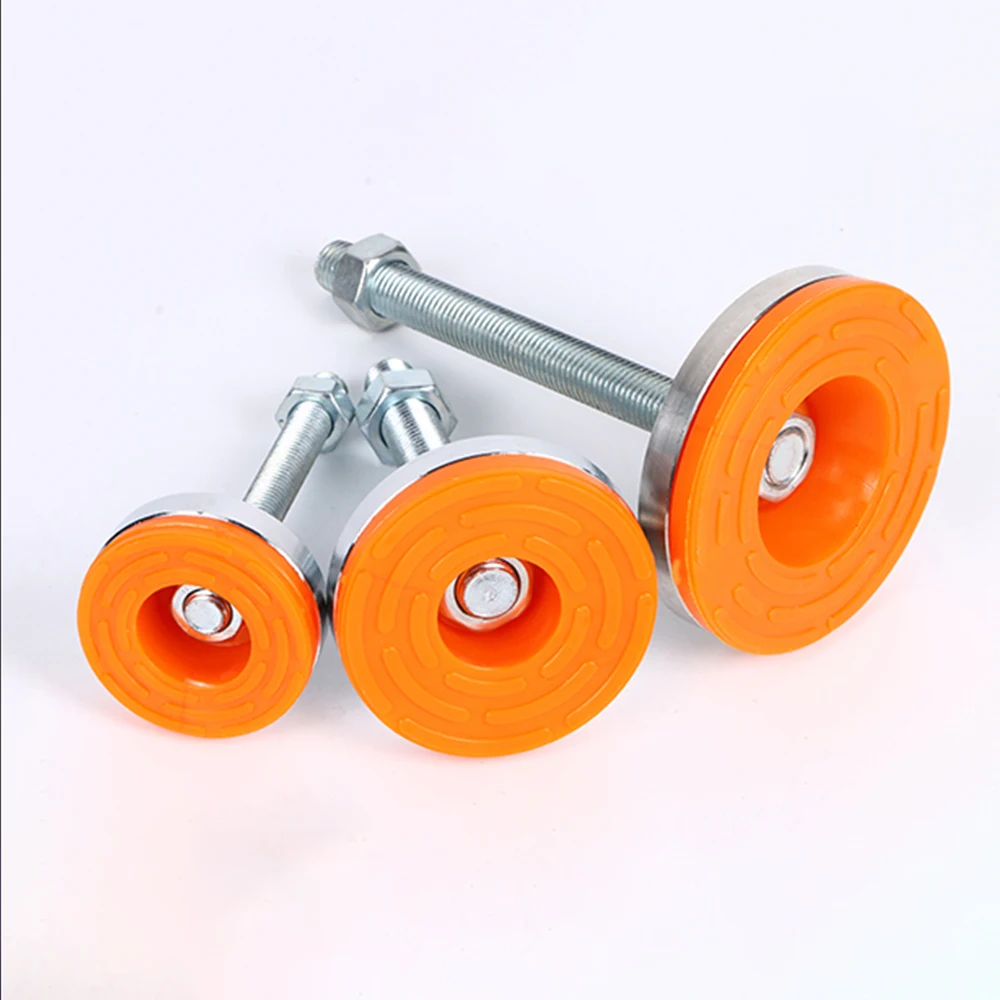 Heavy duty adjustable foot cup model non-slip adjustment fixed foot yellow grain PVC shock-absorbing support foot iron block