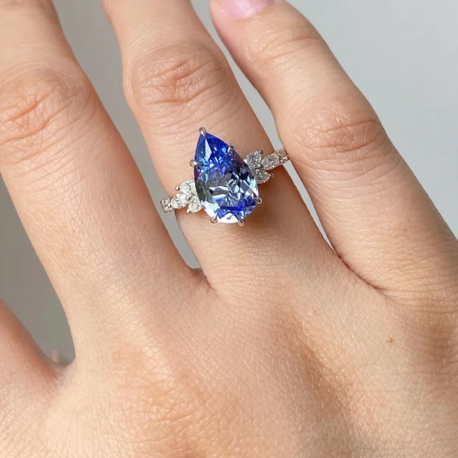 خاتم قلب عتيق مرصع بالزركون للنساء ، سبيكة ، رومانسية ، خطوبة ، مجوهرات ، تخفيضات كبيرة ، جديد