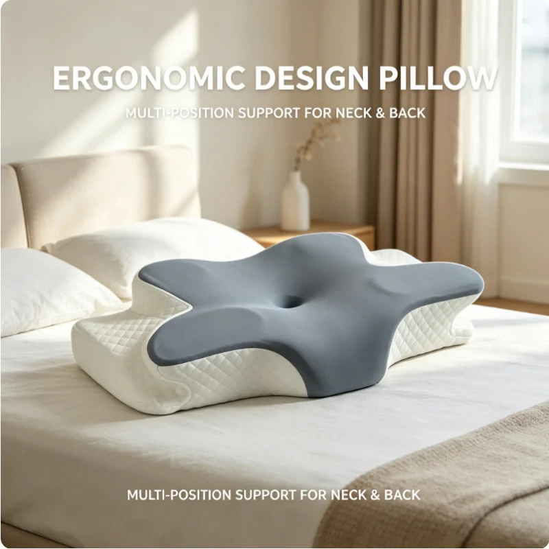 

Cooling Memory Foam Cervical Pillow Summer Orthopedic Neck Pain Relief Ergonomic Breathable Bed Pillow for All Sleep Positions