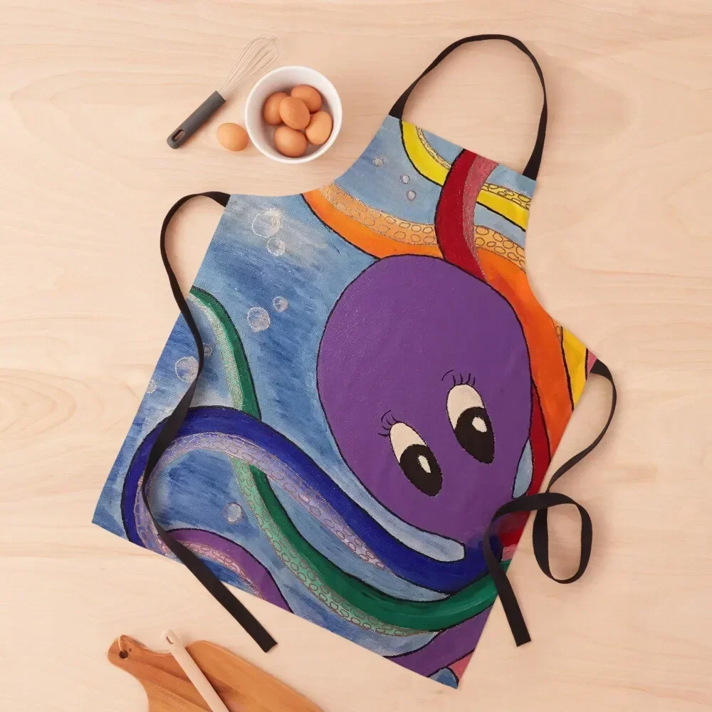 Mrs.Octopus Apron for women halloween Kids Smock for hairdressing Apron