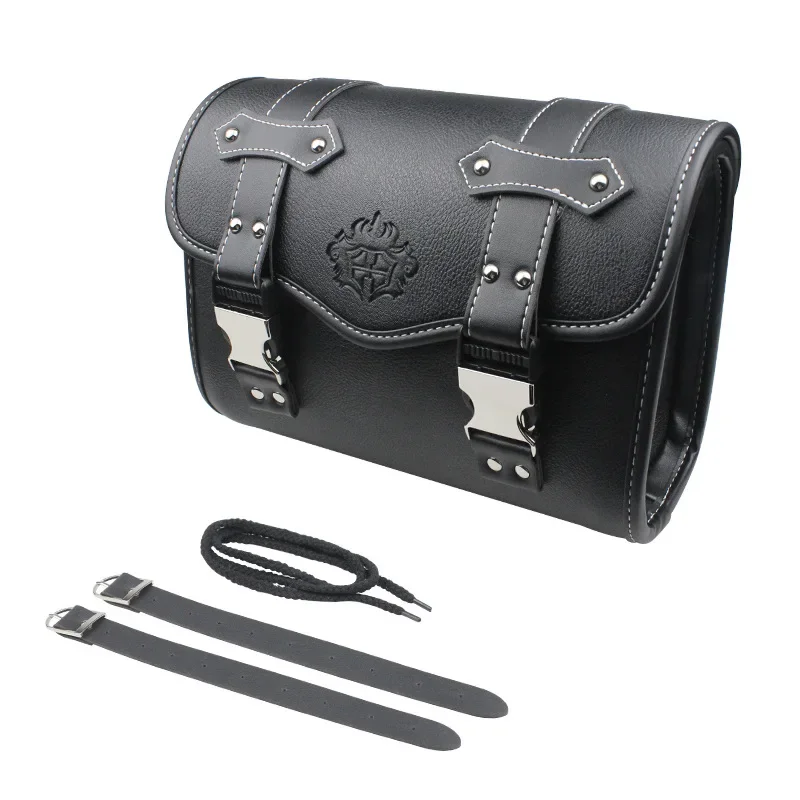 New Bicycle Retro Waterproof Leather Hanging Bag Motorcycle Rear Seat Bag Bicycle Side Bag Bicycle Accessories 자전거 가방