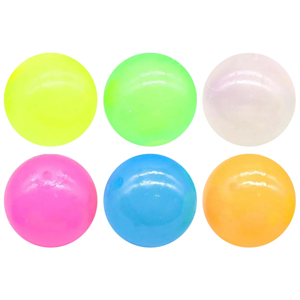 6/12/16PCS Luminous Stress Relieving Balls That Stick To The Ceiling Fun Decompression Fidget Toy Cool Stuff for Kids and Adults