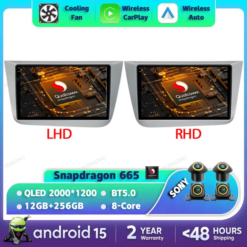 

Автомобильный радиоприемник Android 15 для Seat Altea XL Toledo 3 2004-2015 GPS NAVI 4G WIFI Мультимедийный стерео видеоплеер 2DIN Головное устройство QLED