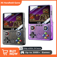 NEW X6 Game Console Retro Video Game Console 3.5'' IPS Screen Portable Handheld Game Player Classic Games Children Gifts
