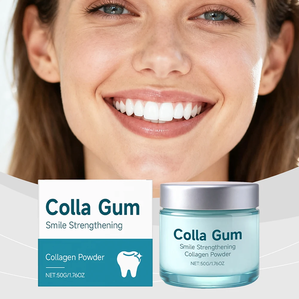 Collagen Teeth Powder For Gums Recession Effectively Removes Stubborn Coffee And Tea Stains Tooth Whitening Powder For Daily Use