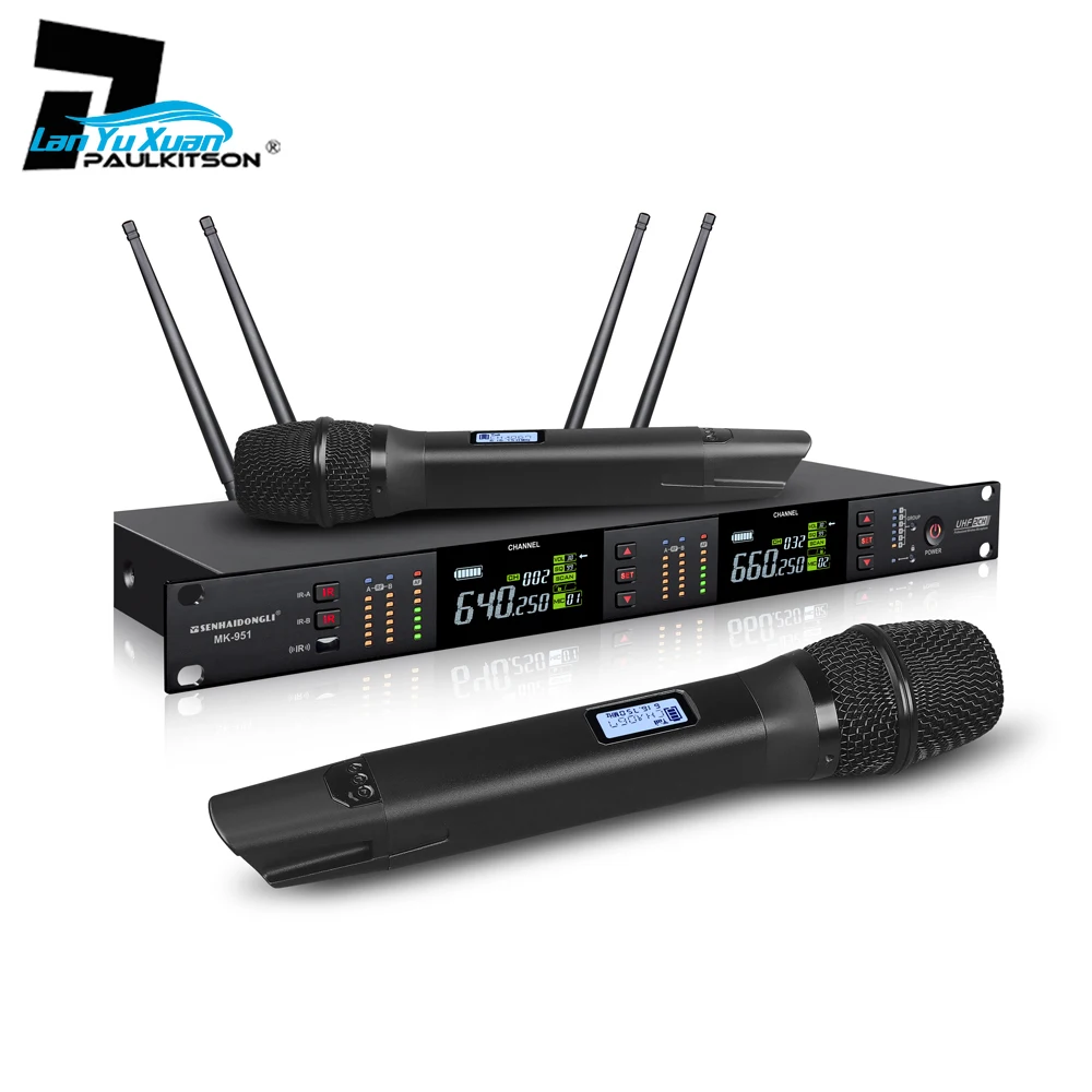 

MK951 Professional Uhf Wireless Microphone Metal Handheld Wireless Microphone Professional