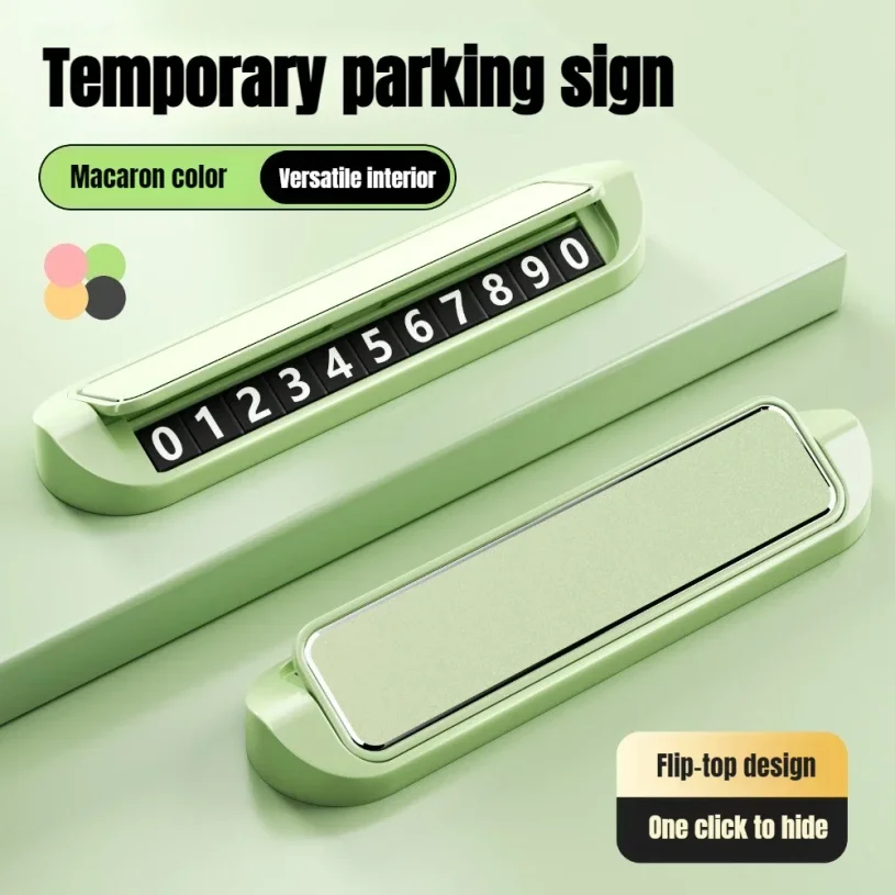 Hidden Mobile Phone Number Plates for Cars High-end Versatile Alloy Temporary Parking Signs and Versatile Interior Decorations