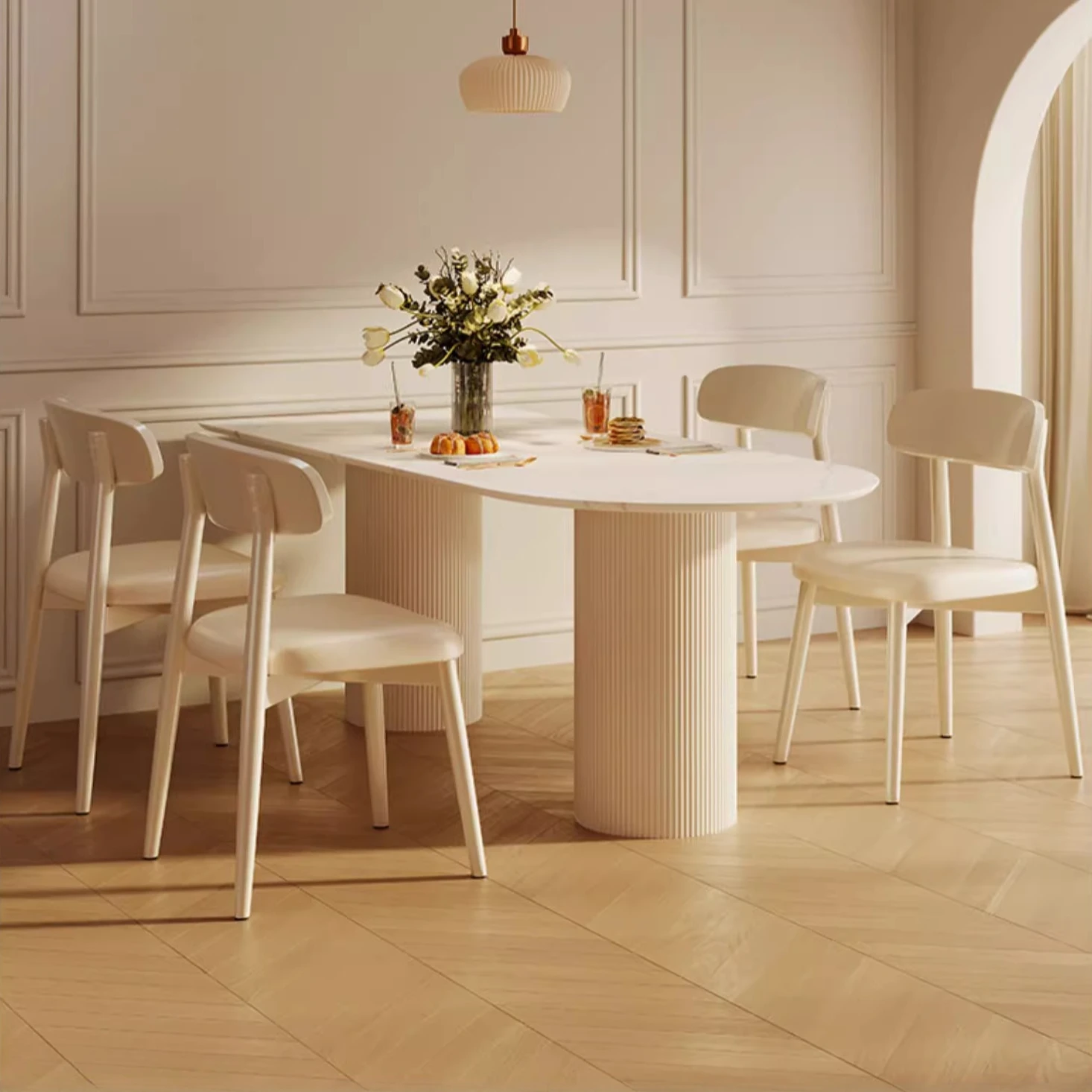 Modern Wood Dining Chairs Comfortable Kitchen Luxury Nordic Chair Living Room Aesthetic Chaise Salle A Manger Home Furnitures