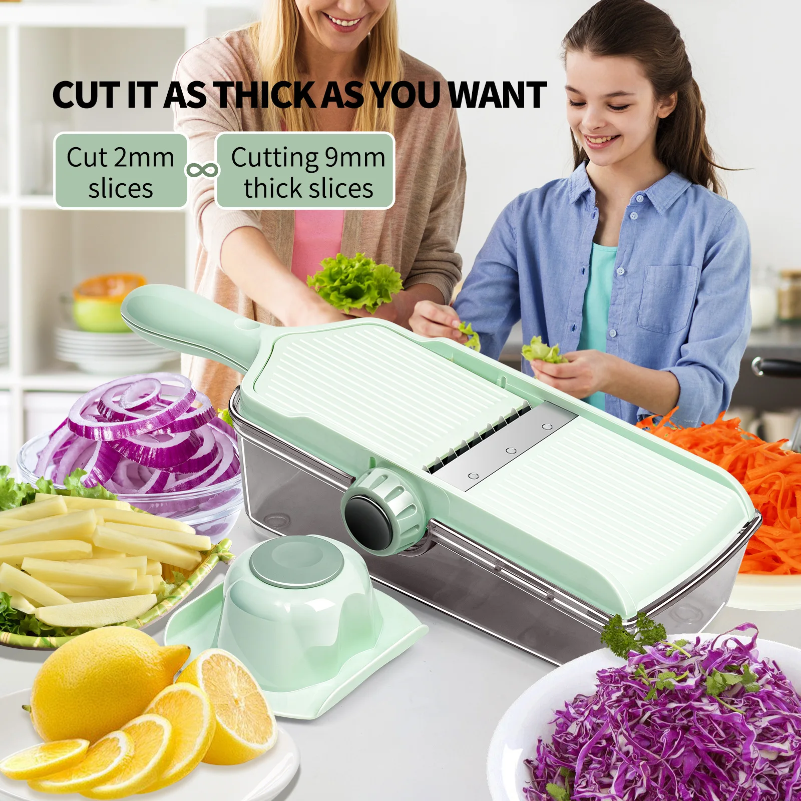 

Multi-functional Vegetable Cutter, Lemon Slicer, Potato Grater, Kitchen Tools, Household