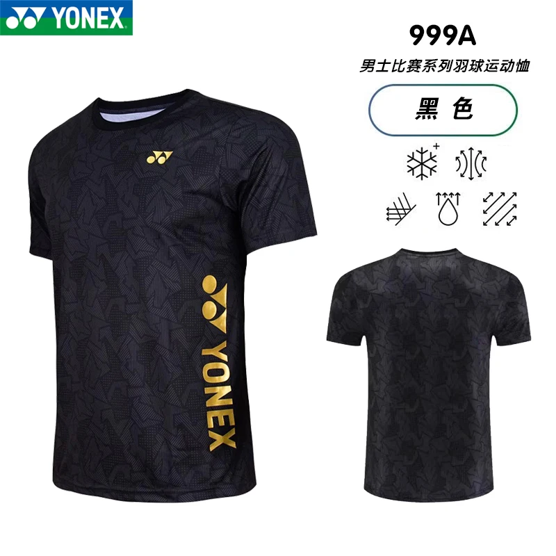 YONEX 2024 جيرسي رياضي جديد، جيرسي سريع الجفاف، طقم تي شيرت للتدريب بأكمام قصيرة، نفس الرجال