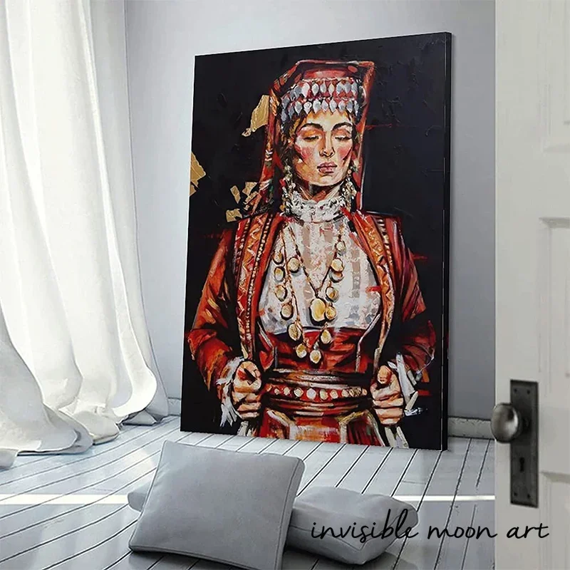 صور جرافيتي للنساء التقليديات ، ملصق فني للنساء والفتيات ، لوحة قماشية ، طباعة جدارية ، صورة لغرفة المعيشة ، ديكور المنزل #3