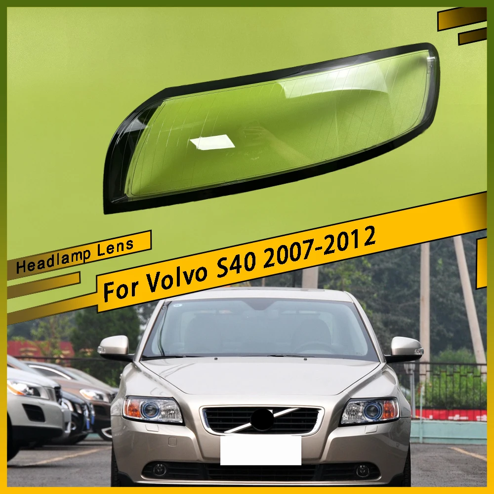 

For Volvo S40 2007 - 2012 Head Lamp Light Case Headlights Shell Mask Transparent Cover Lampshdade Headlamp Shell Glass