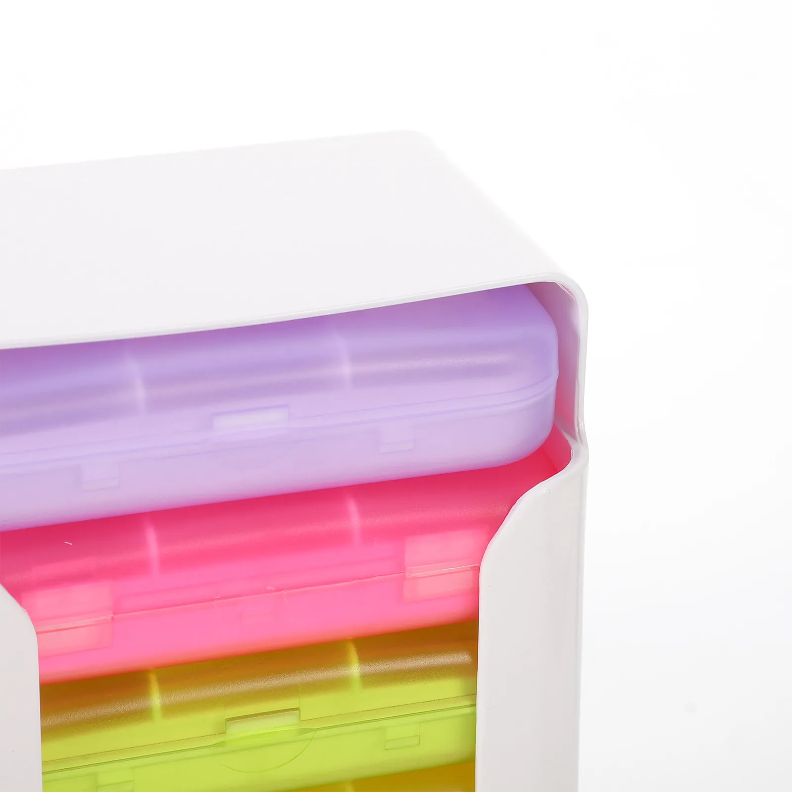 Portable Weekly Pill Organizer Travel Medicine Container with Day Compartments Round Shape