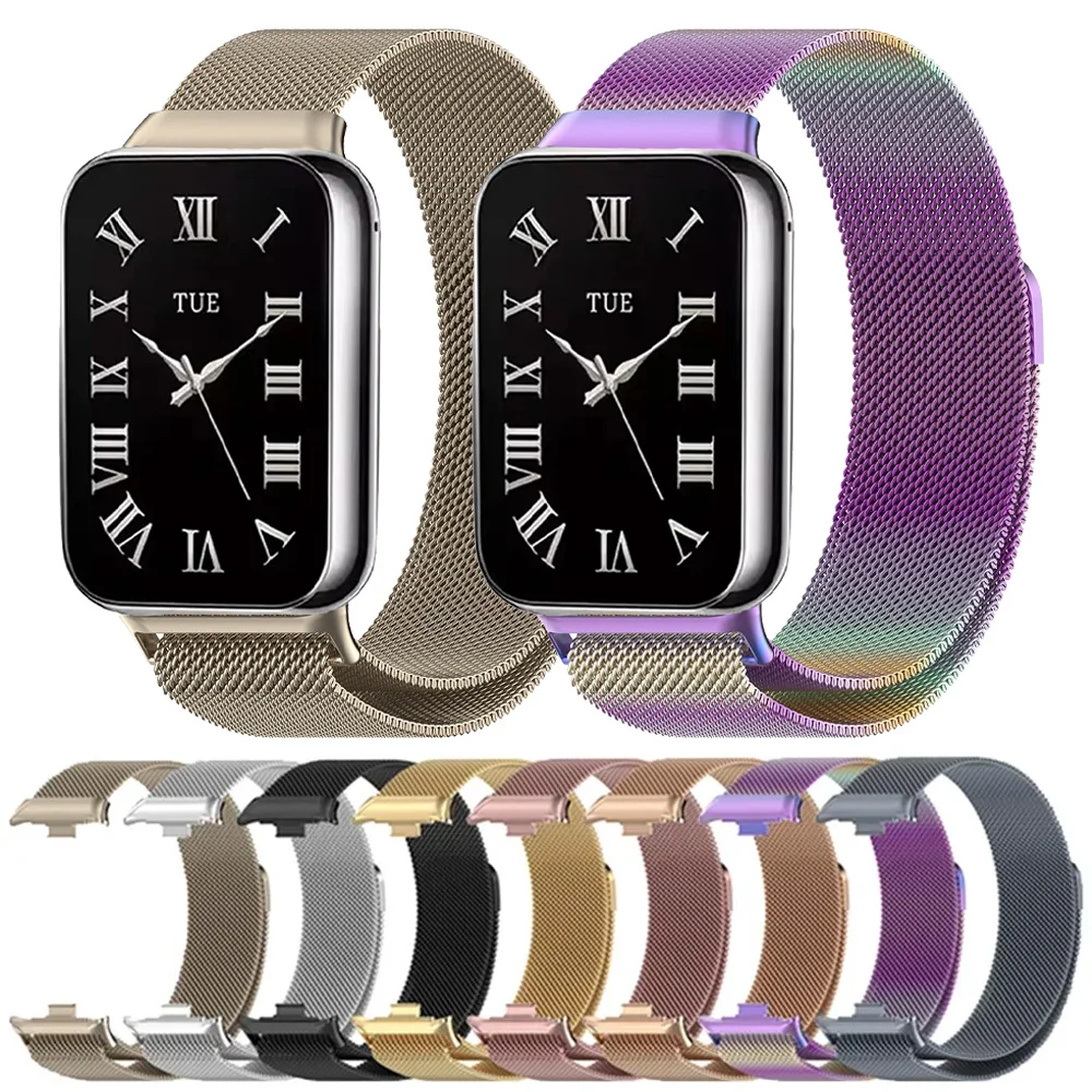 Metall-Milanese-Schlaufenarmband für Xiaomi Mi Band 9 Pro/Mi Band 8 Pro Magnetisches Smart-Armband für Redmi Watch 4 5 6 Correa Zubehör