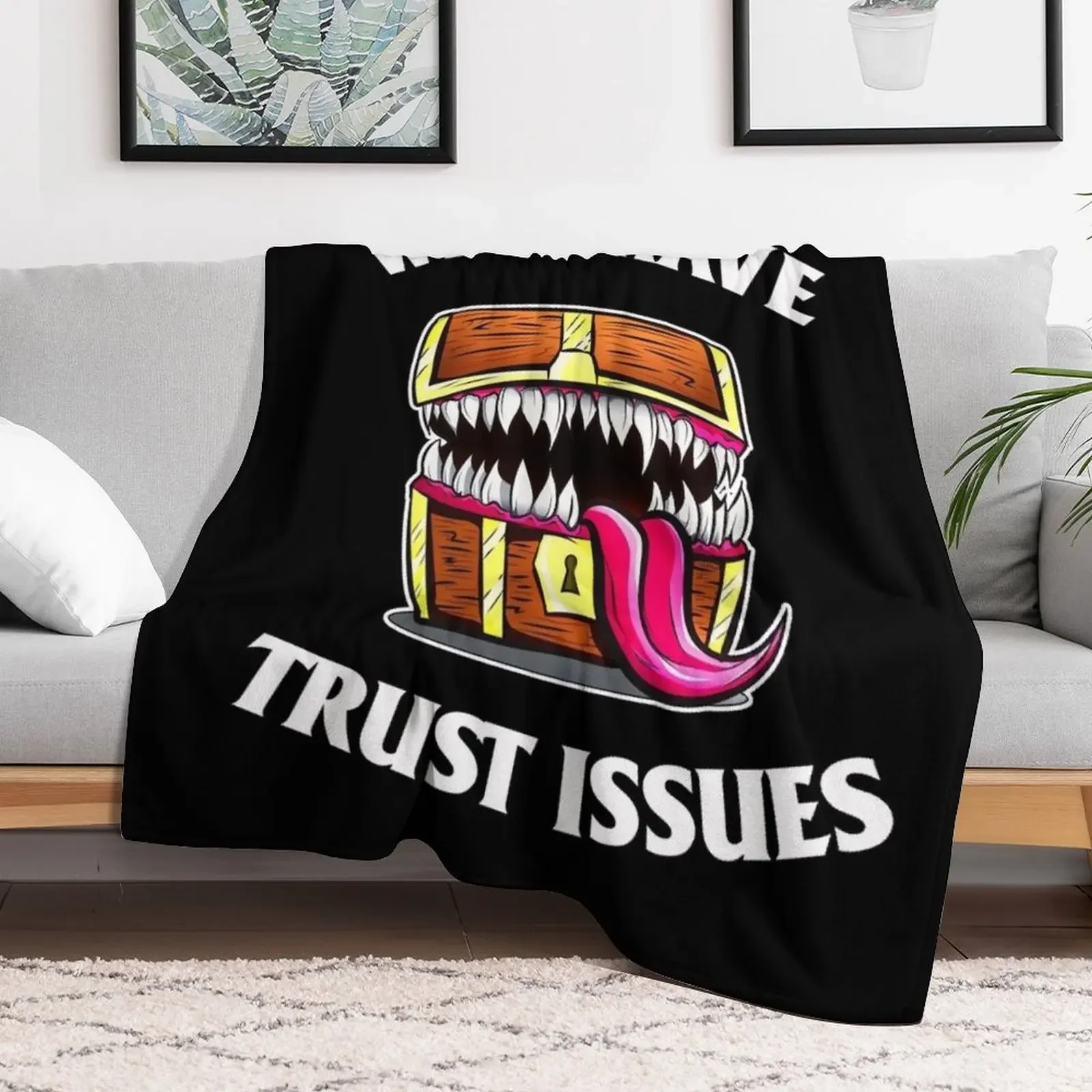 Mimic chest Why i have trust issues Throw Blanket warm winter decorative Blankets