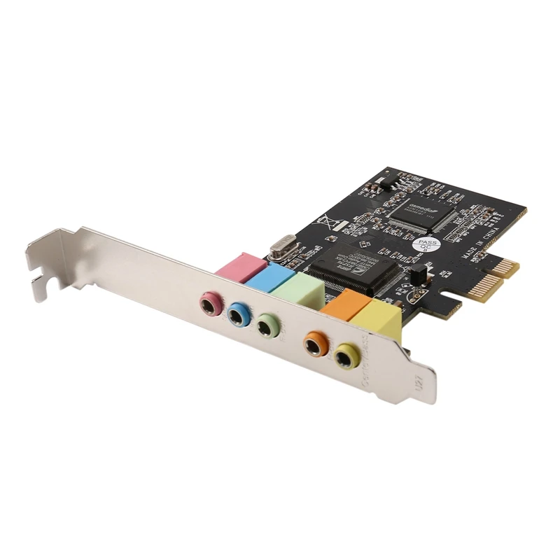 Pcie Sound Card PCI-E X1 CMI8738 Chip 32/64 Bit Sound Card Stereo 5.1 Channel Desktop Built-In Sound Card For PC