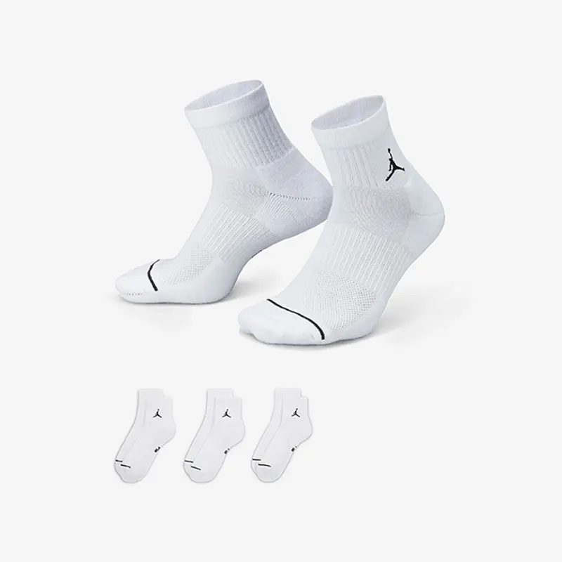 Calcetines deportivos transpirables unisex JORDAN originales de Nike, juego de tres pares DX9655-100