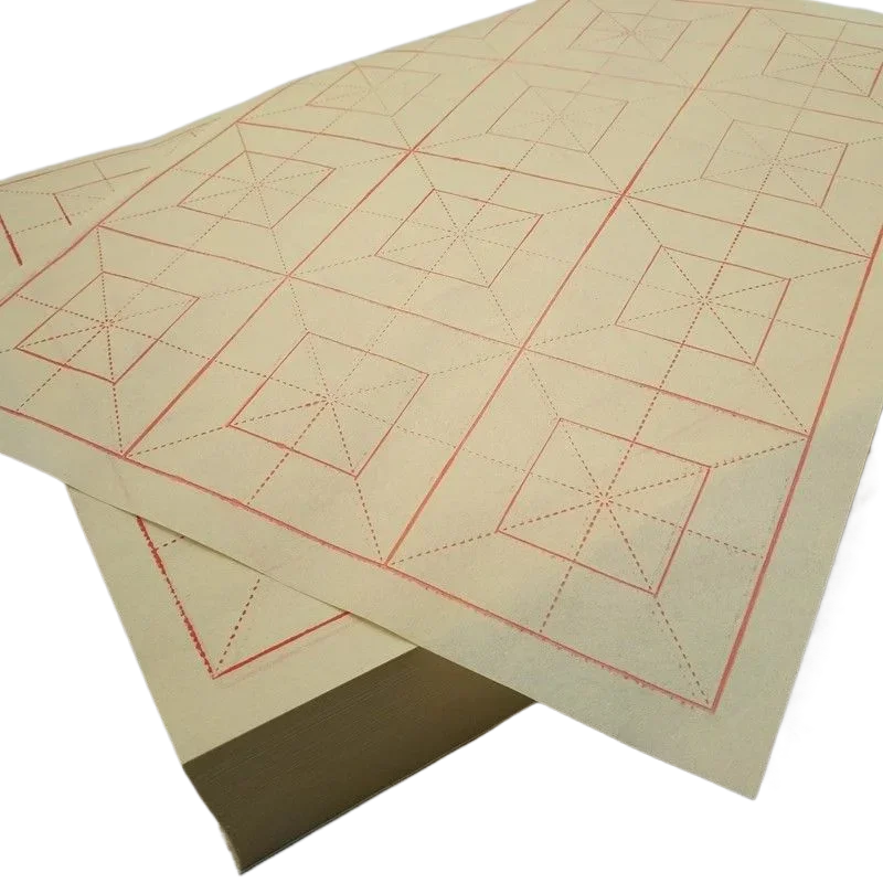 Griding Calligraphy Xuan Paper Regular Script Calligraphy Works Half Ripe Rice Paper Beginner Brush Writing Practice Rice Paper
