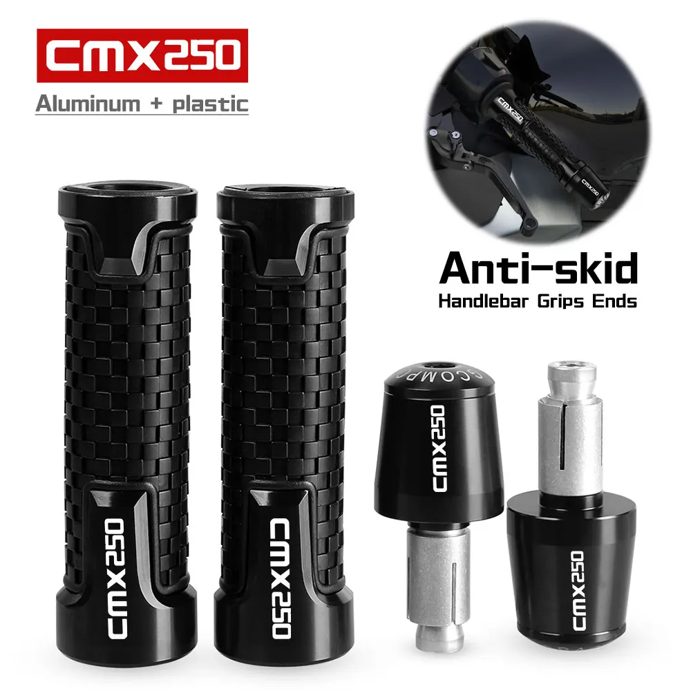 FOR HONDA CMX250 1985 1996 1997 1998 2004 2007 2012 CNC Hndlebar Grips Ends Weight handle bar grip end Anti Vibration Silder