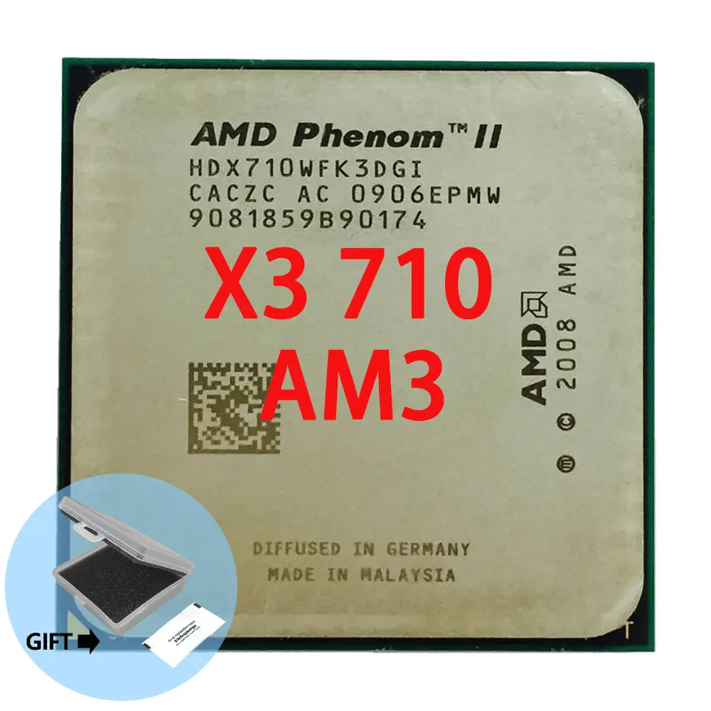 AMD Phenom II X3 710 2.6 GHz Triple-Core CPU Processor HDX710WFK3DGI Socket AM3