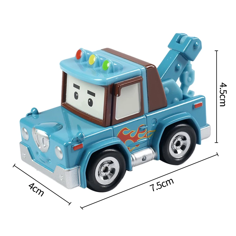 Korea Cartoon Robocared Polis Roy Cap Amber Marine Anime Metal Action Figure Cartoon Car Model Toy Children Kids Birthday Gifts