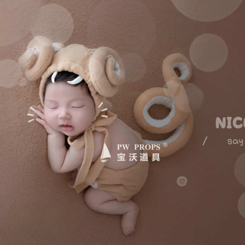 

Childrens Photography Clothing Props Newborn Photography Clothing Full Moon Snake Baby Photography Theme New Style bebê