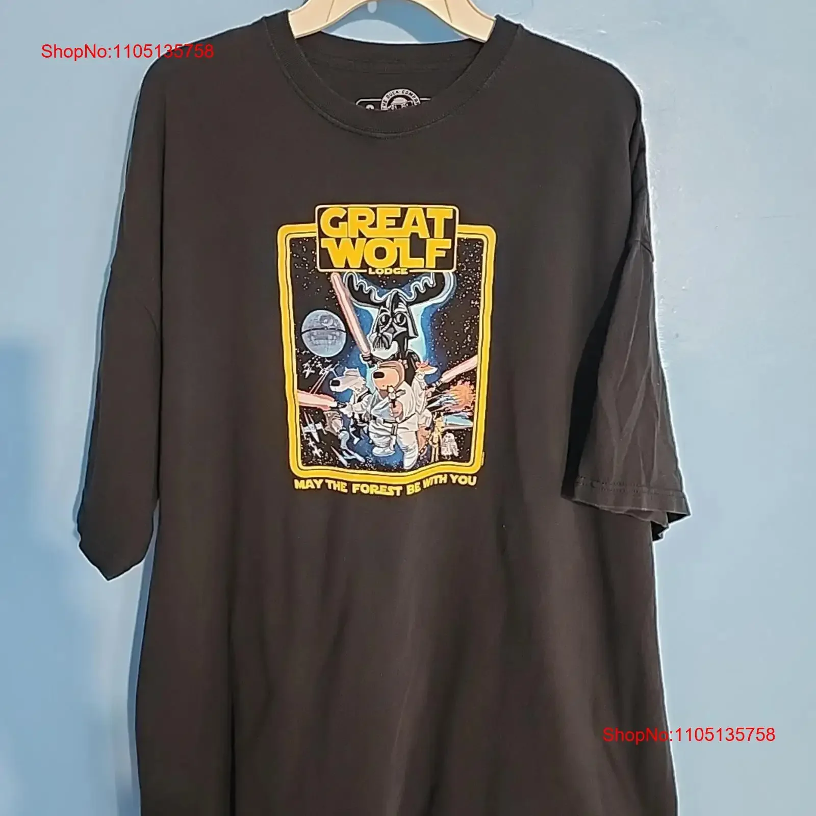 

Мужская футболка Great Wolf Lodge The Duck Company, размер 3XL d, винтажная стираная уличная одежда унисекс, модная стильная мужская универсальная футболка