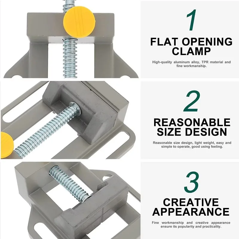 Single Handle Quick Release Right Angle Clamp Mini Flat Jaw Table Fastener Multi-purpose Fixing Clamp Woodworking Handcraft
