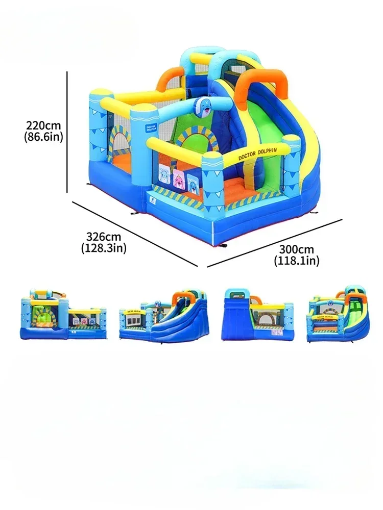 Trampoline Home Inflatable Fort Slide Trampoline Indoor Outdoor Naughty Castle