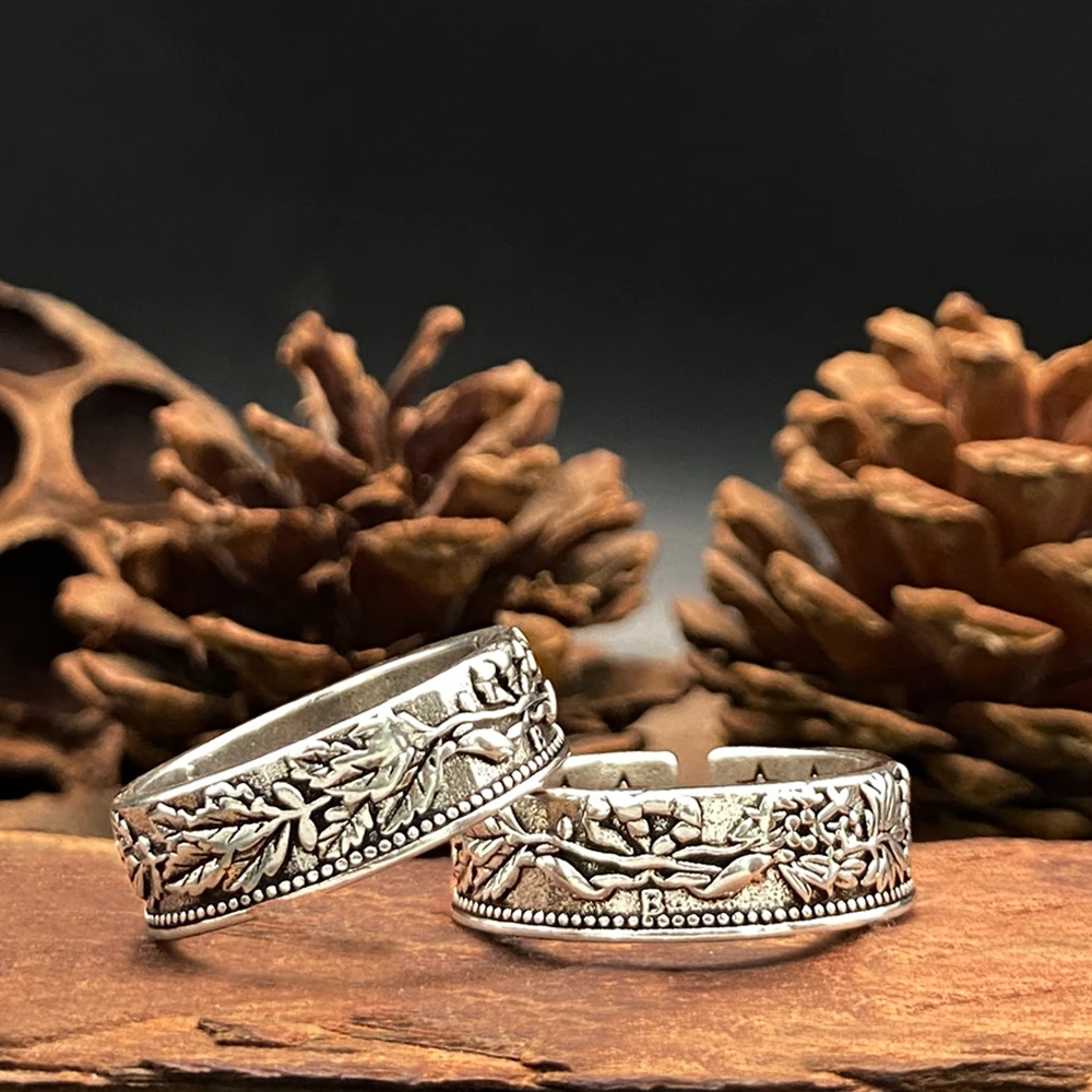 

Edelweiss Silver Ring for Women Men Adjustable Star Flower Ring Bohemian Chic Unisex Jewelry Gift for Party Festival Christmas