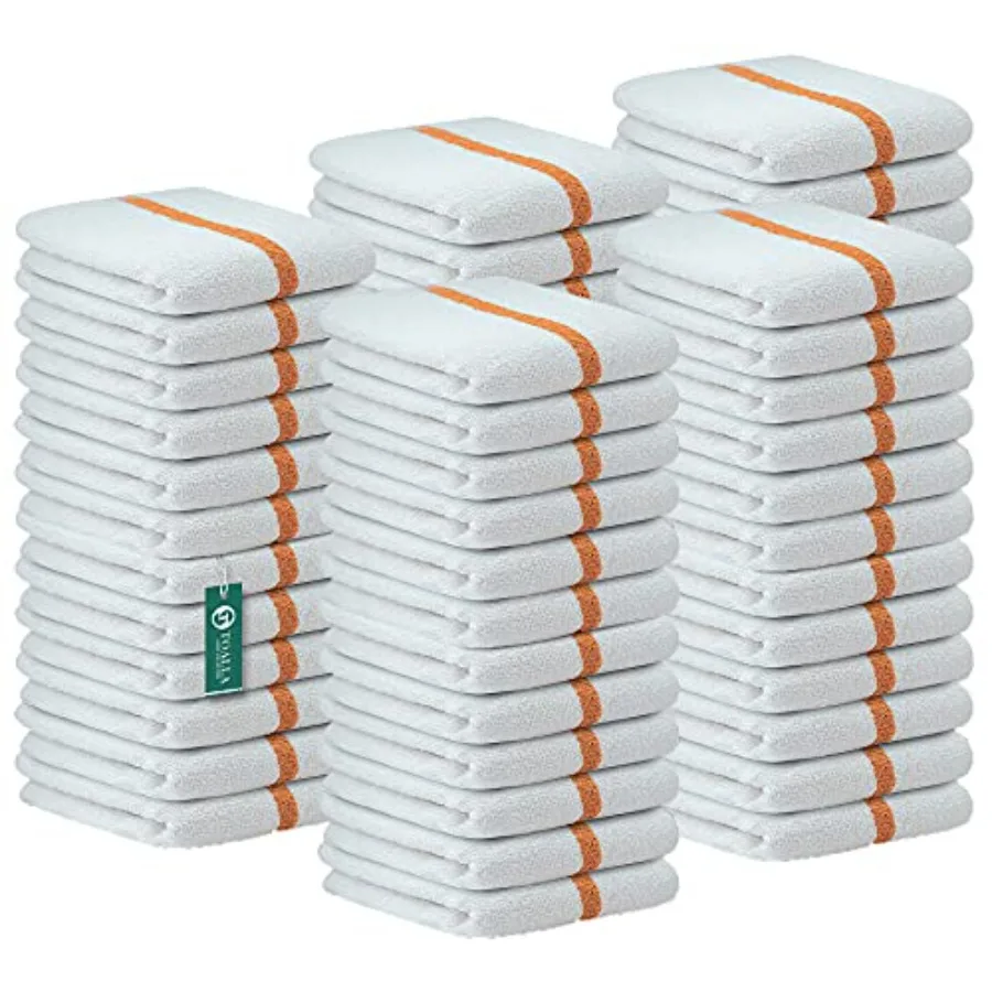 

Полотенца для бара и кухни, 100% хлопок, двойная строчка, готовые к использованию, впитывающие, 10 фунтов, 16x19 дюймов, упаковка 60 штук