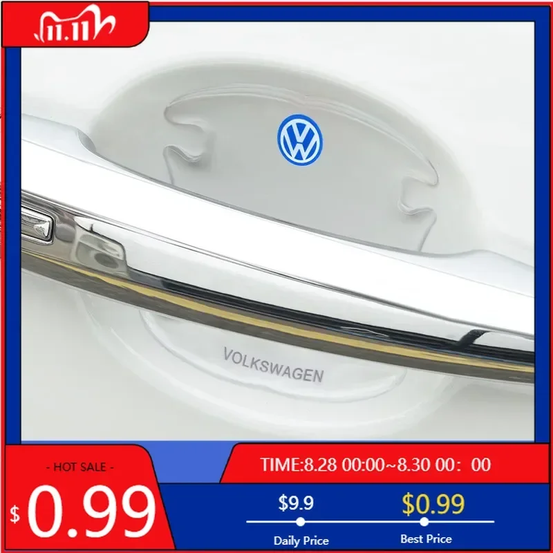 

VW GTI GOLF 2026 Hot For VW VOLKSWAGEN for Volkswagen VW Car Sticker Car Door Handle Bowl Scratches Transparent Protector polo G