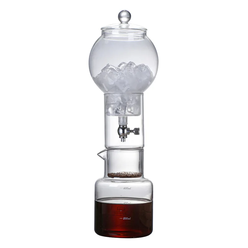 Light Luxury Smoke Gray Layered Dripper Home Commercial Slow Brew Glass Vessel