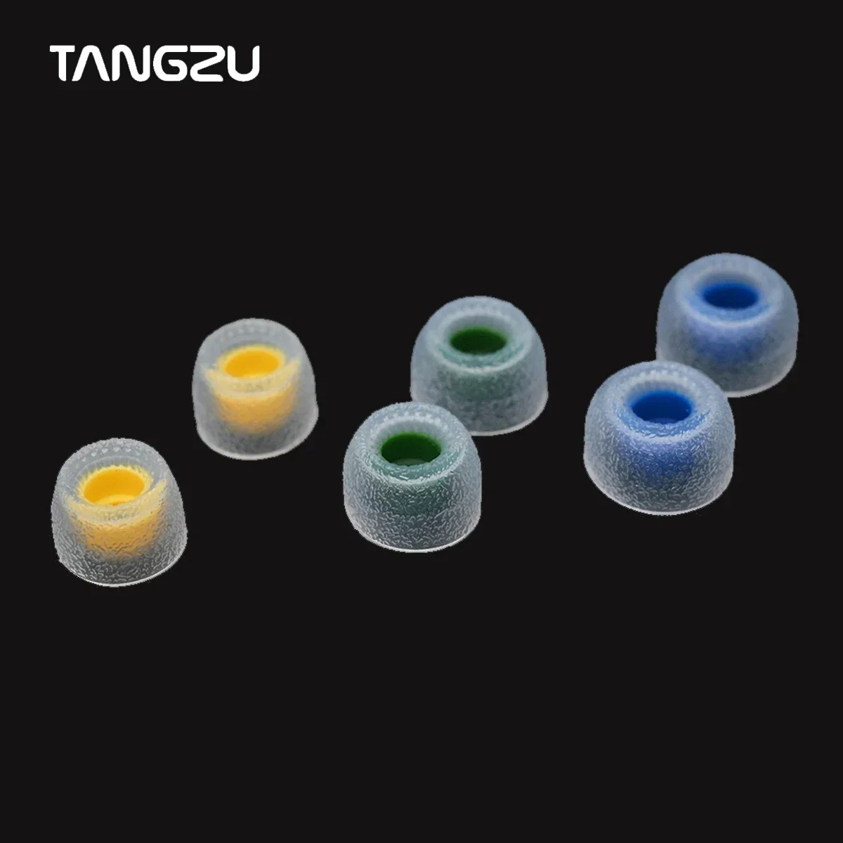 Tangzu Tang Sancai ワイド/標準ボアバージョン IEM インイヤーイヤホンイヤーチップシリコンチップ耳栓 KZ Castor EDX PRO ZS10 PRO 用