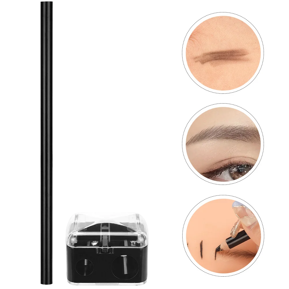

1 Set Of Eyebrow With Sharpener Wood Brow Pencils For Women Waterproof Smudge Proof Eyebrow Makeup Tools Dark Brown