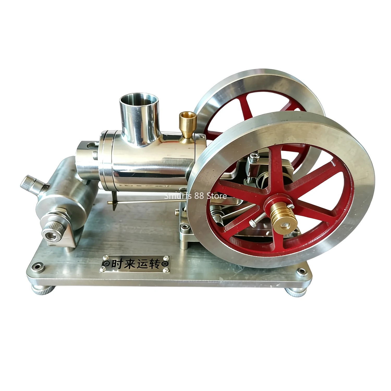 

Fire Absorption Stirling Engine Model All-metal Water-cooled Vacuum Suction Type Stirling Engine Model Dual Large Flywheels Toy