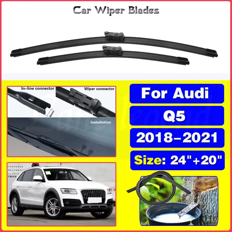 Wiper Front Wiper Blades For Audi Q5 2018 2019 2020 2021 Windshield Windscreen Front Window 24