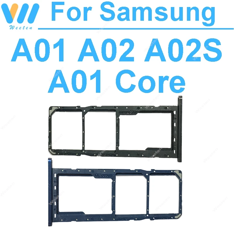 Лоток для SIM-карты WEETEN для Samsung Galaxy A01 A02 A02S A01core SM-A015F SM-A022F SM-A025F Держатель для считывания двух SIM-карт Детали слота Лоток для SIM-карты WEETEN для Samsung Galaxy A01 A02 A02S A01core SM-A015F SM-A022F SM-A025F Держатель для считывания двух SIM-карт Детали слота