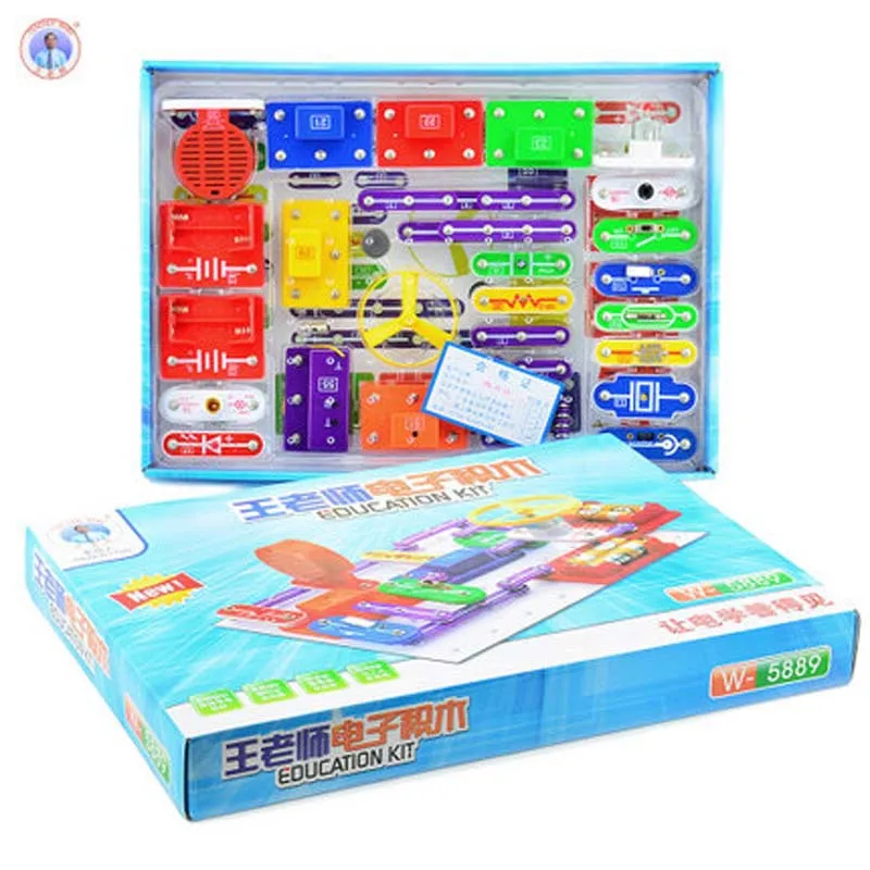 Children science steam physics circuit building blocks toys experiments intellectual parent-child educational electronic kid toy