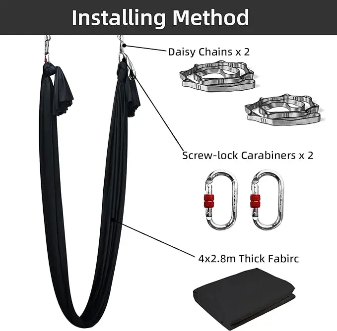 8m Premium Durable Aerial Yoga Swing Nylon Fabric Hammock for Antigravity Inversion for Sports & Entertainment view 3