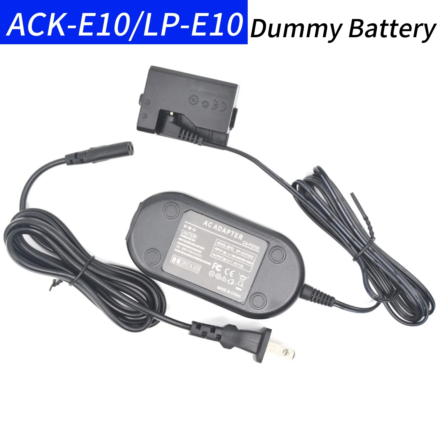 

DR-E10 LP-E10 Dummy Battery&ACK-E10 CA-PS700 AC Power Adapter For Canon EOS X70 X80 X90 T6T7 1100D 1200D 1300D 1500D 2000D 3000D