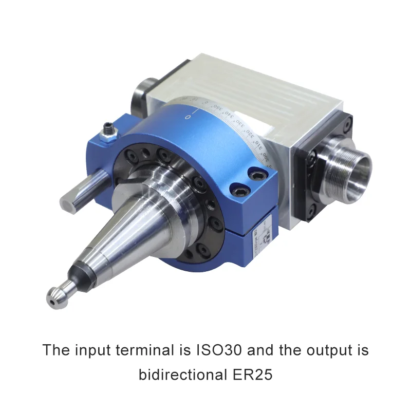 Kop voor HQD-hoekfreeskop geïnstalleerd op 9 kW/12 kW spindel ISO30 / HSK63F gereedschapswisselaar kan worden gebruikt voor nc-werktuigmachines