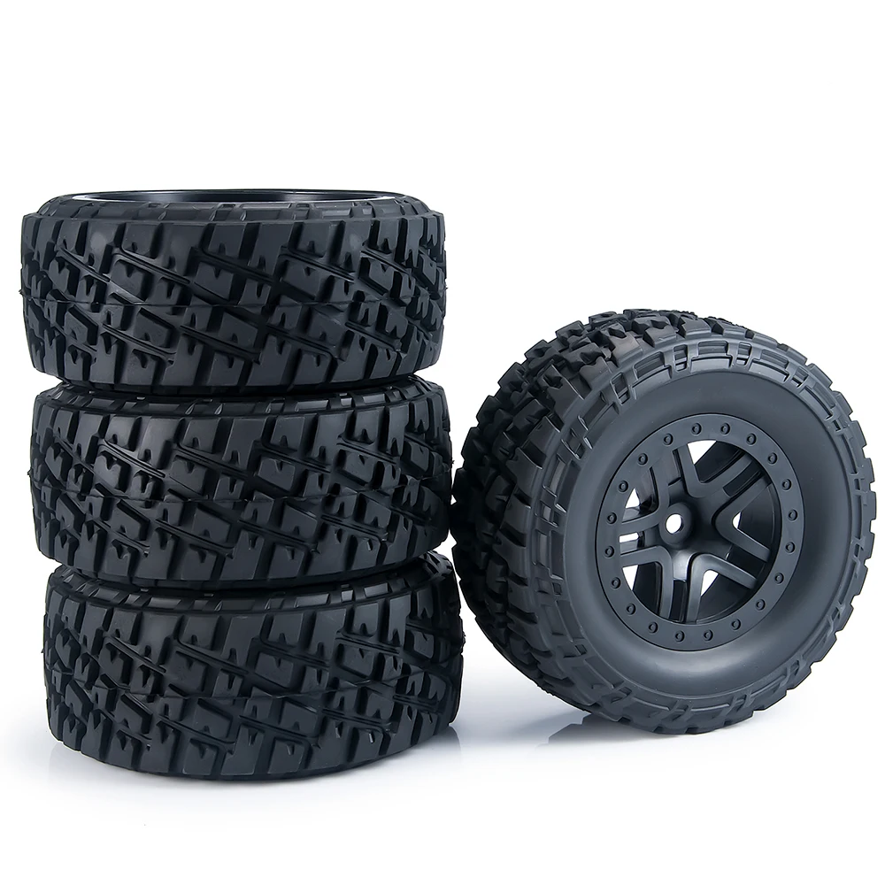 Yeahrun Rubberen Banden Velgbanden Set Voor 1/10 Schuine Streep 4X4 Rc Crawler Auto Korte Baan Truck Upgrade-Onderdelen