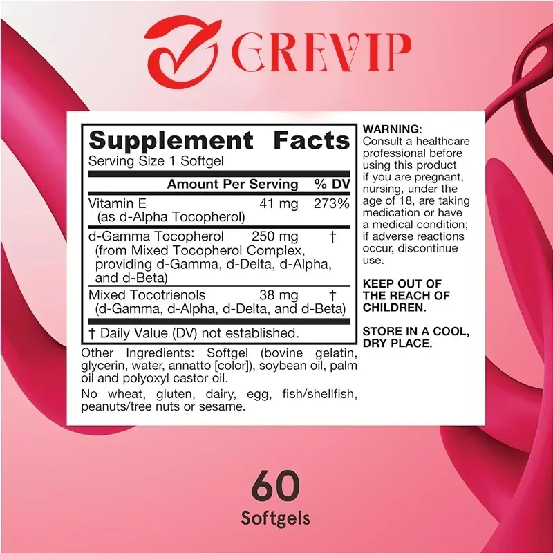 Tocopherol + Tocotrienol Complex - Supports Healthy Circulation and Heart Health, Cardiovascular Health
