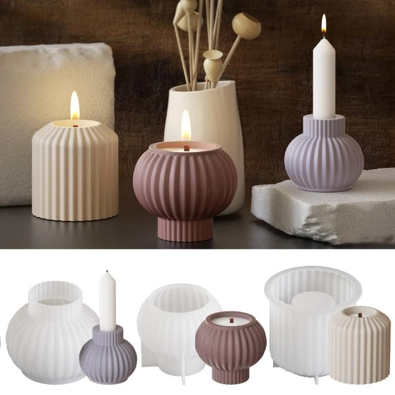 Reusable Silicone Mold Stylish Striped Bases Moulds Hand-Making Accessories Suitable for Making Home Decoration