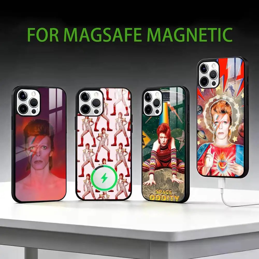 

Rock D-David B-Bowie-es Phone Case For iPhone17,16,15,14,13,12,11 Plus,Pro Max Magnetic For Magsafe Wireless Charging