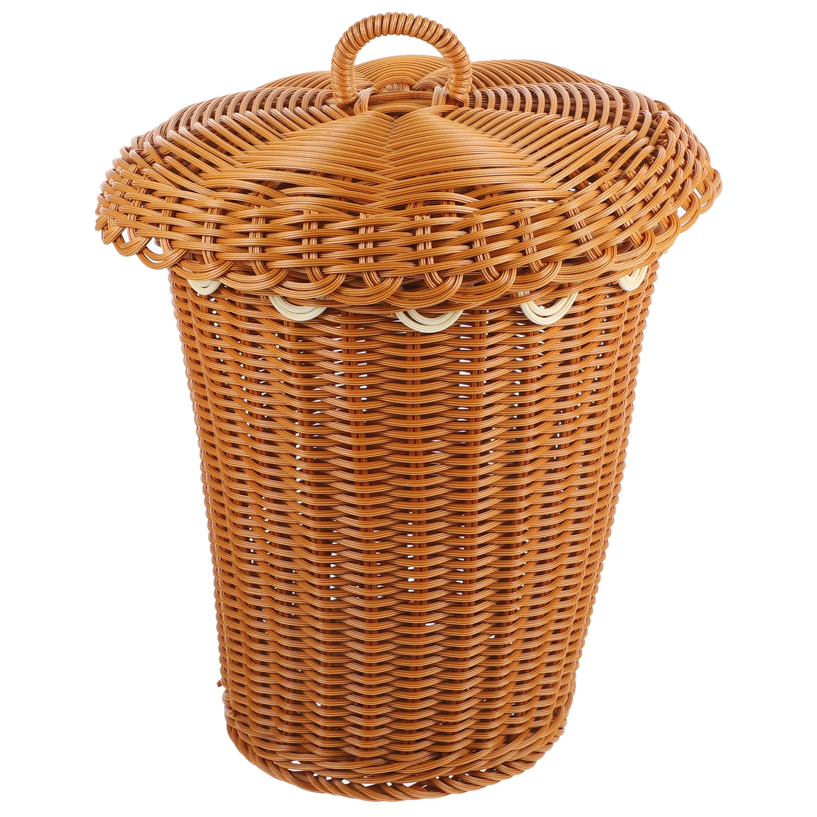 

Imitation Rattan Storage Bucket Laundry Basket Bedroom Collapsible PP Material Woven Baskets Multifunction ganizing Clothes Home