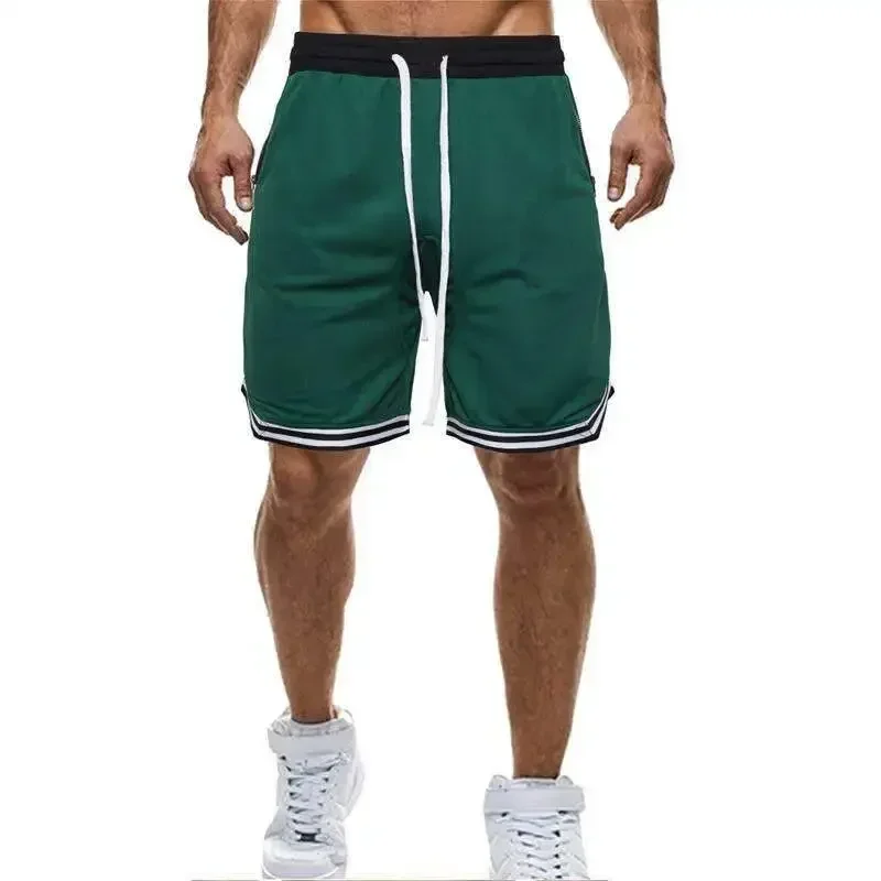 Football shorts men sports American fashion brand five point ice silk mesh quick drying loose fitness running shorts casual