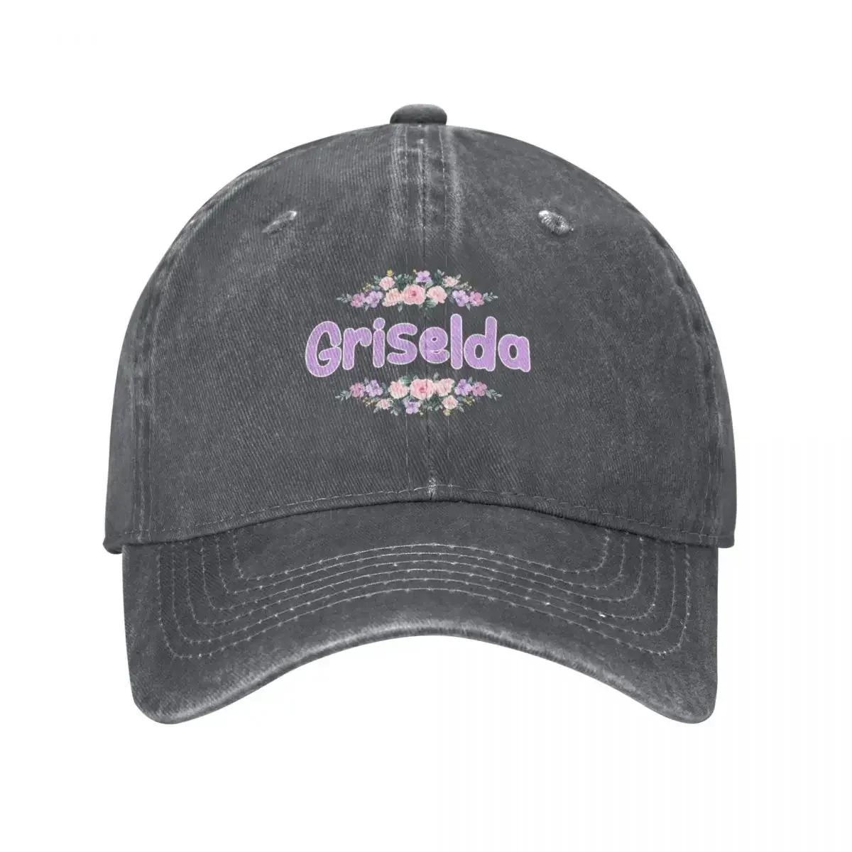 Purple Flower Griselda Name Label Baseball Cap New In Hat designer cap men's big size hat Women's Golf Wear Men's